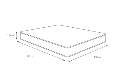 Matelas 180x220 cm Ressorts ensachés et Mémoire de forme - Lancaster