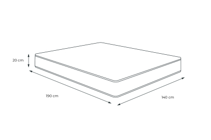Matelas 140x190 cm Mémoire de forme - Nottingham