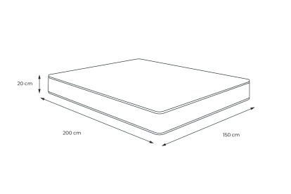 Matelas 150x200 cm Mémoire de forme - Nottingham