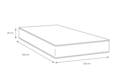 Matelas 120x190 cm Ressorts ensachés et Mémoire de forme - Windsor
