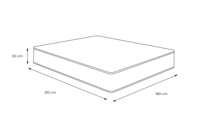 Matelas 180x210 cm Mémoire de forme - Buckingham