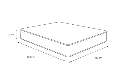 Matelas 130x200 cm Mémoire de forme - Buckingham