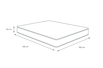 Matelas 160x195 cm Mémoire de forme - Nottingham