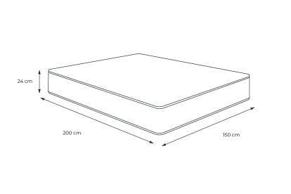 Matelas 150x200 cm Mémoire de forme - Balmoral