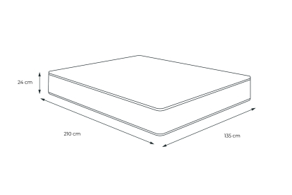 Matelas 135x210 cm Mémoire de forme - Balmoral