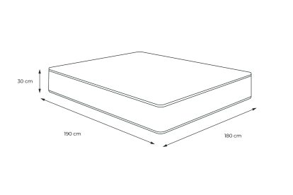 Matelas 180x190 cm Mémoire de forme - Buckingham