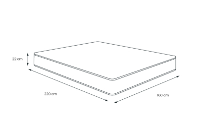 Matelas 160x220 cm Ressorts ensachés et Mémoire de forme - Lancaster