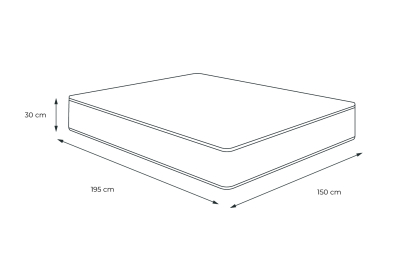 Matelas 150x195 cm Mémoire de forme - Buckingham