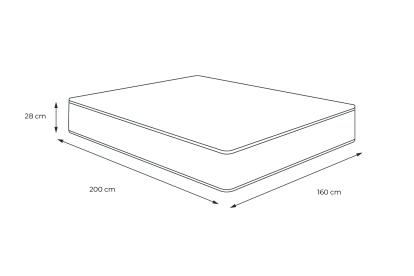 Matelas 160x200 cm Ressorts ensachés et Mémoire de forme - George V