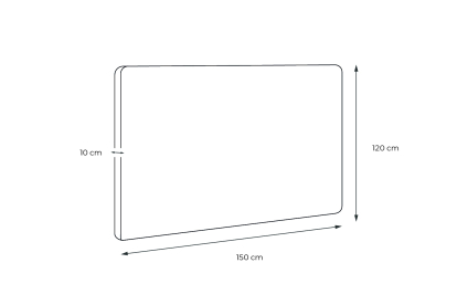 Tête de lit 150 cm Tapissée - Tissu Toile Natté Noir