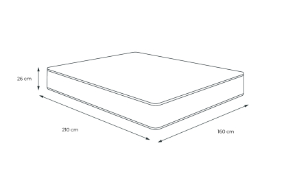 Matelas 160x210 cm Ressorts ensachés et Mémoire de forme - Windsor
