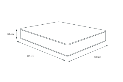 Matelas 130x210 cm Mémoire de forme - Buckingham