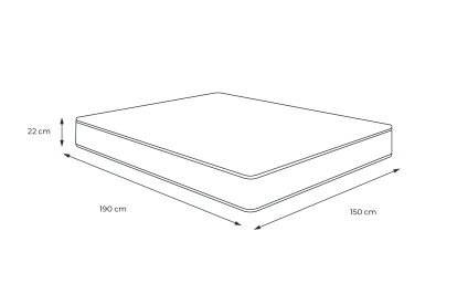 Matelas 150x190 cm Ressorts ensachés et Mémoire de forme - Lancaster