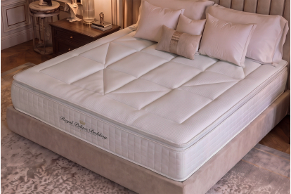 Ensemble Matelas Sommier 90x190 cm - Sommier Blanc (en kit) - George V