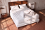 Pack lit complet 140x200 cm - Matelas + Sommier Blanc (en kit) + 2 oreillers + Couette - Lancaster