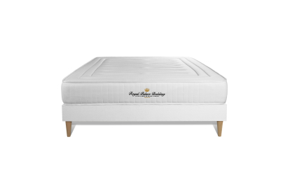 Ensemble Matelas Sommier 160x200 cm - Sommier Blanc (déjà monté) - Nottingham
