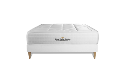 Ensemble Matelas Sommier 160x200 cm - Sommier Blanc (déjà monté) - Windsor
