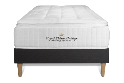 Ensemble Matelas Sommier 90x200 cm - Sommier Noir (déjà monté) - George V