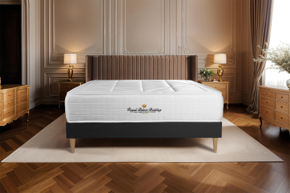 Ensemble Matelas Sommier 160x190 cm - Sommier Noir (en kit) - Windsor