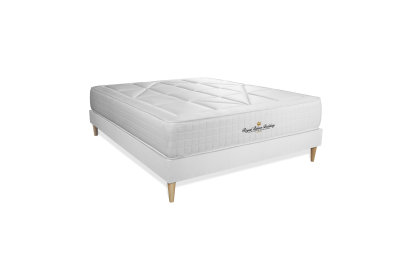 Ensemble Matelas Sommier 140x190 cm - Sommier Blanc (déjà monté) - Windsor