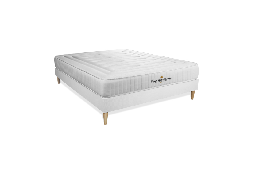 Ensemble Matelas Sommier 130x220 cm - Sommier Blanc (en kit) - Nottingham