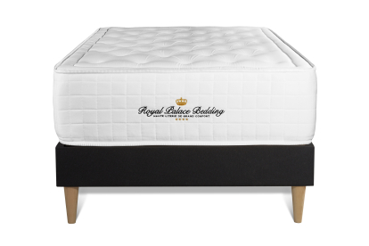 Ensemble Matelas Sommier 90x200 cm - Sommier Noir (en kit) - Buckingham