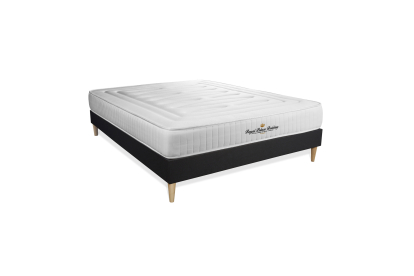 Ensemble Matelas Sommier 120x200 cm - Sommier Noir (en kit) - Nottingham