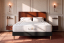Ensemble Matelas Sommier 200x200 cm - Sommier Noir (en kit) - Lancaster