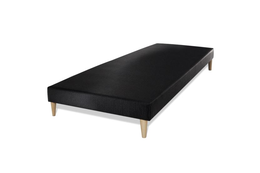 Ensemble Matelas Sommier 90x190 cm - Sommier Noir (déjà monté) - Windsor