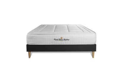 Ensemble Matelas Sommier 160x200 cm - Sommier Noir (en kit) - Balmoral