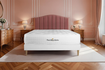Ensemble Matelas Sommier 180x220 cm - Sommier Blanc (en kit) - Buckingham