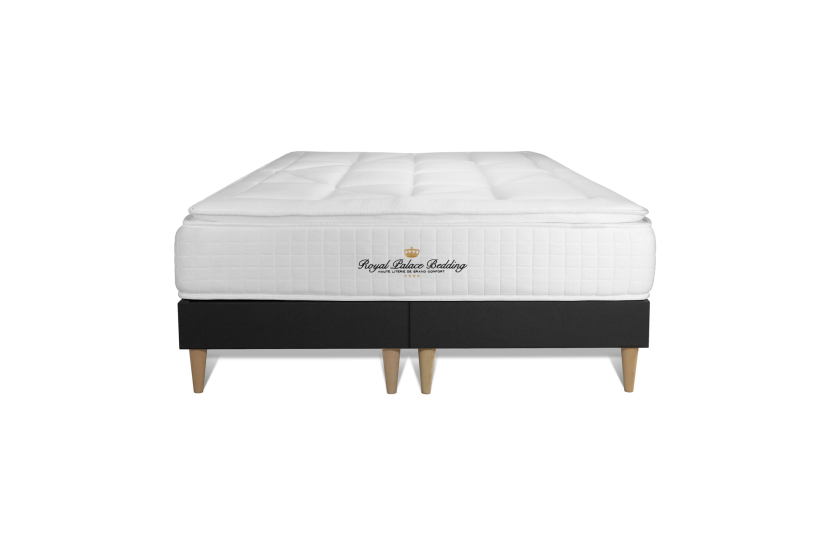Ensemble Matelas Sommier 200x200 cm - 2 Sommiers Noir - George V