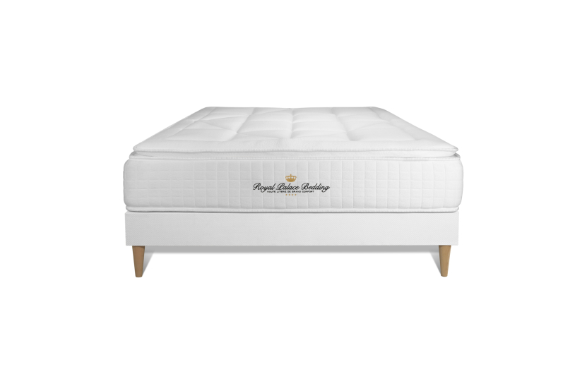 Ensemble Matelas Sommier 160x200 cm - Sommier Blanc (en kit) - George V