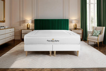 Ensemble Matelas Sommier 200x200 cm - 2 Sommiers Blanc - Lancaster