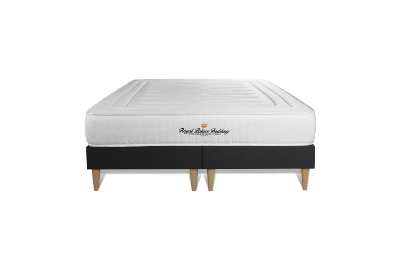 Ensemble Matelas Sommier 180x200 cm - 2 Sommiers Noir - Nottingham