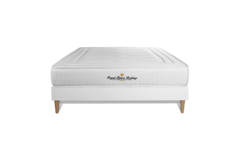 Ensemble Matelas Sommier 130x220 cm - Sommier Blanc (en kit) - Nottingham
