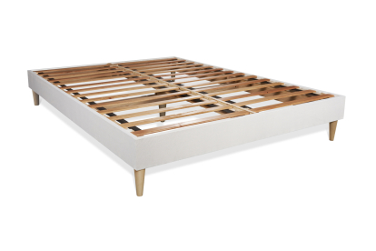 Ensemble Matelas Sommier 135x200 cm - Sommier Blanc (en kit) - Nottingham