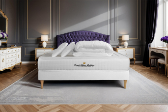 Pack lit complet 140x190 cm - Matelas + Sommier Blanc + 2 oreillers + Couette - Nottingham