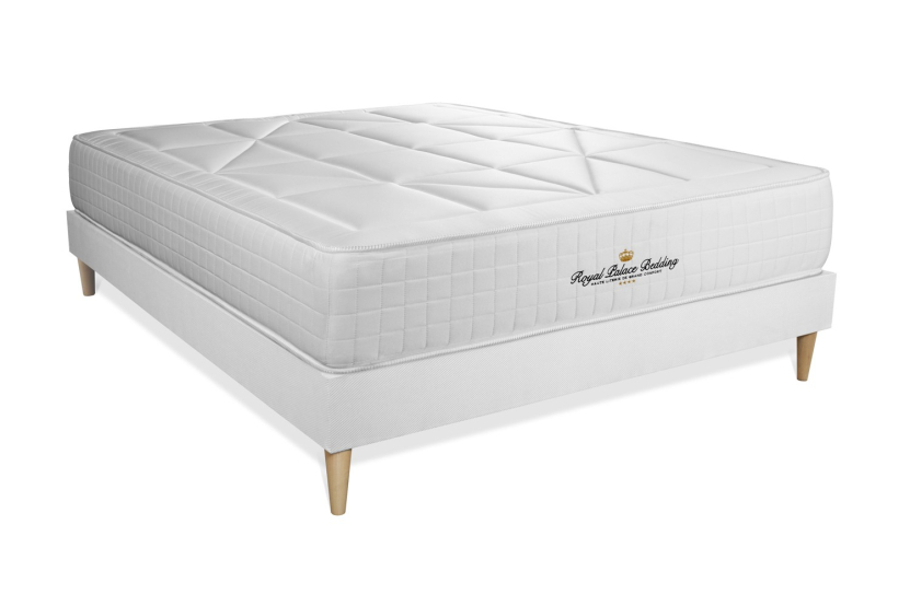 Ensemble Matelas Sommier 150x200 cm - Sommier Blanc (en kit) - Windsor