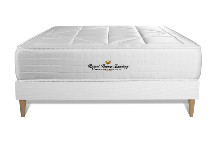 Ensemble Matelas Sommier 135x220 cm - Sommier Blanc (en kit) - Windsor