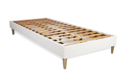 Ensemble Matelas Sommier 90x200 cm - Sommier Blanc (en kit) - Lancaster