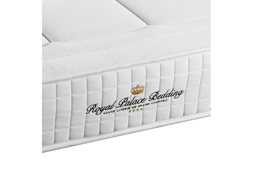 Ensemble Matelas Sommier 160x195 cm - Sommier Blanc (en kit) - Balmoral