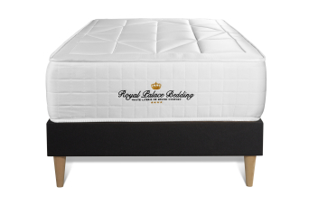 Ensemble Matelas Sommier 90x200 cm - Sommier Noir (en kit) - Windsor