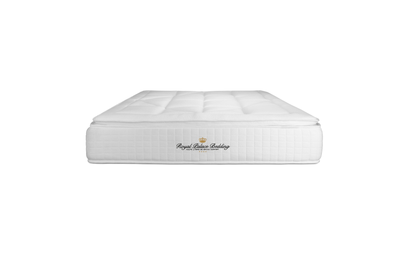 Ensemble Matelas Sommier 140x200 cm - Sommier Blanc (déjà monté) - George V