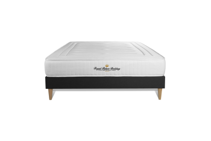 Ensemble Matelas Sommier 120x200 cm - Sommier Noir (en kit) - Lancaster