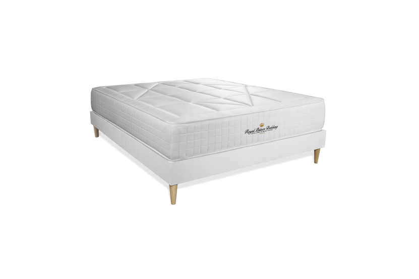 Ensemble Matelas Sommier 160x200 cm - Sommier Blanc (déjà monté) - Windsor