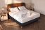 Pack lit complet 140x200 cm - Matelas + Sommier Noir (en kit) + 2 oreillers + Couette - Windsor