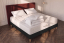 Pack lit complet 200x200 cm - Matelas + Sommier Noir (en kit) + 2 oreillers + Couette - Balmoral